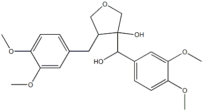 α-(3,4-Dimethoxyphenyl)-4-[(3,4-dimethoxyphenyl)methyl]tetrahydro-3-hydroxyfuran-3-methanol Struktur