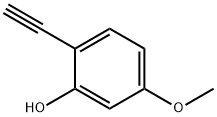 2-乙炔基-5-甲氧基苯酚, 1057669-95-0, 结构式