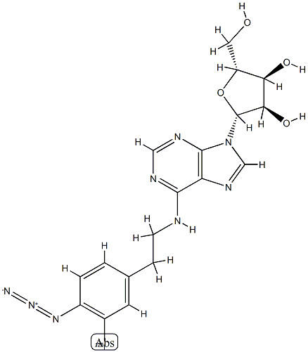 N(6)-2-(4-azido-3-iodophenyl)ethyladenosine,105811-49-2,结构式