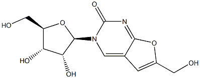 3-b-D-Ribofuranosyl-6-hydroxyMethyl-furano[2,3-d]-pyriMidin-2-one Structure