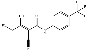 (2Z)-2-氰基-3,4-二羟基-N-[4-(三氟甲基)苯基]-2-丁烯酰胺, 1058722-45-4, 结构式