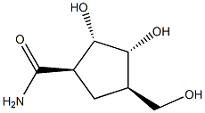 Cyclopentanecarboxamide, 2,3-dihydroxy-4-(hydroxymethyl)-, (1-alpha-,2-ba-,3-ba-,4-alpha-)- (9CI) Structure