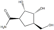 Cyclopentanecarboxamide, 2,3-dihydroxy-4-(hydroxymethyl)-, (1-alpha-,2-ba-,3-ba-,4-alpha-)- (9CI) 结构式