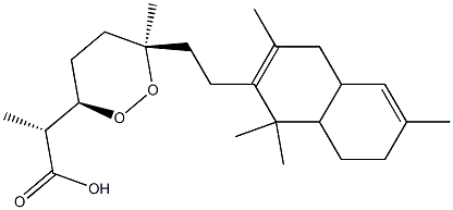 (3R,αR,6R)-6-[2-[[(4aR,8aS)-1,4,4aβ,7,8,8aβ-Hexahydro-1,1,3,6-tetramethylnaphthalen]-2-yl]ethyl]-α,6-dimethyl-1,2-dioxane-3-acetic acid Struktur