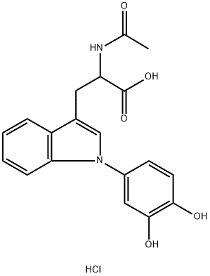 1-(1,2-hydroquinone)-N-acetyltryptophan Structure