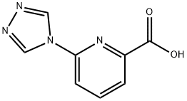 6-(4H-1,2,4-トリアゾール-4-イル)-2-ピリジンカルボン酸 化学構造式