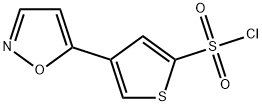 4-(5-イソオキサゾリル)-2-チオフェンスルホニルクロリド 化学構造式