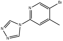 5-bromo-4-methyl-2-(4H-1,2,4-triazol-4-yl)pyridine(SALTDATA: FREE) Struktur