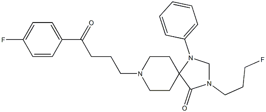 N-(3-fluoropropyl)spiroperidol 结构式