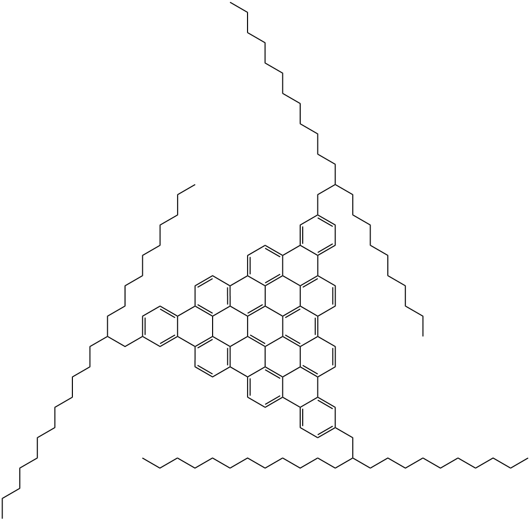 2,10,18-Tris(2-decyltetradecyl)-benzo[o]bistriphenyleno[2,1,12,11-efghi:2',1',12',11'-uvabc]ovalene Structure
