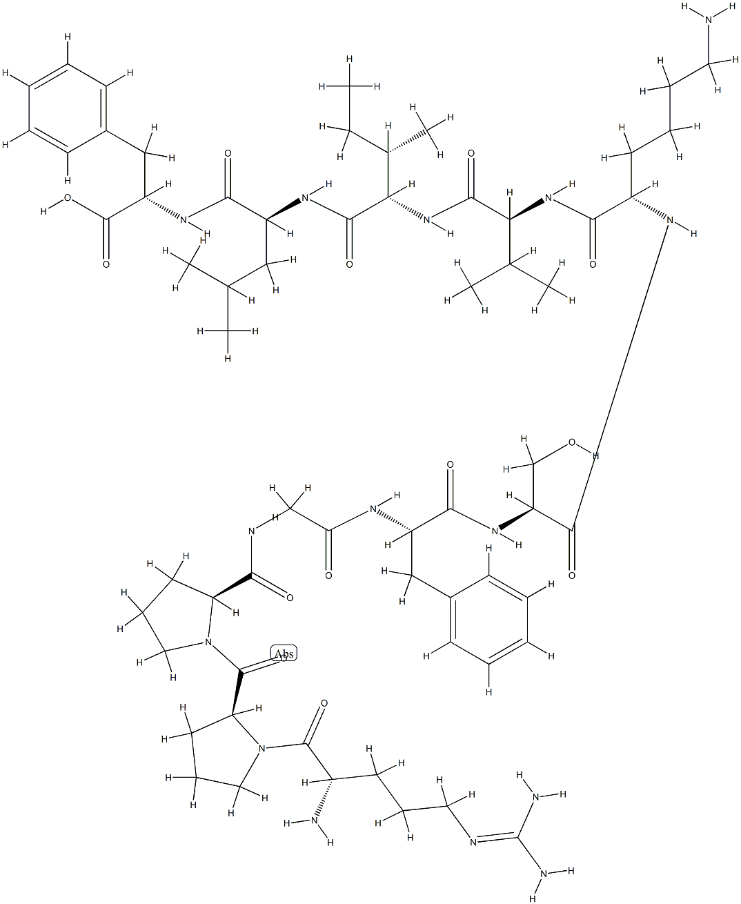 head activator peptide, hydra, Arg(1), Phe(5)- Structure