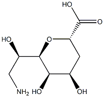 (1,5-anhydro-7-amino-2,7-dideoxyheptopyranosyl)carboxylate 化学構造式