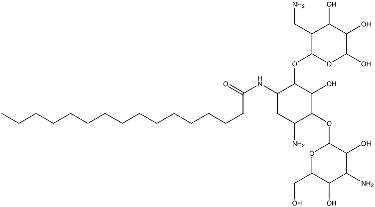 1-N-palmitoylkanamycin A 结构式