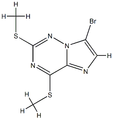 7-溴-2,4-二(甲硫)咪唑并[2,1-F][1,2,4]三嗪, 1062135-87-8, 结构式