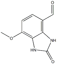 1H-Benzimidazole-4-carboxaldehyde,2,3-dihydro-7-methoxy-2-oxo-(9CI) 结构式
