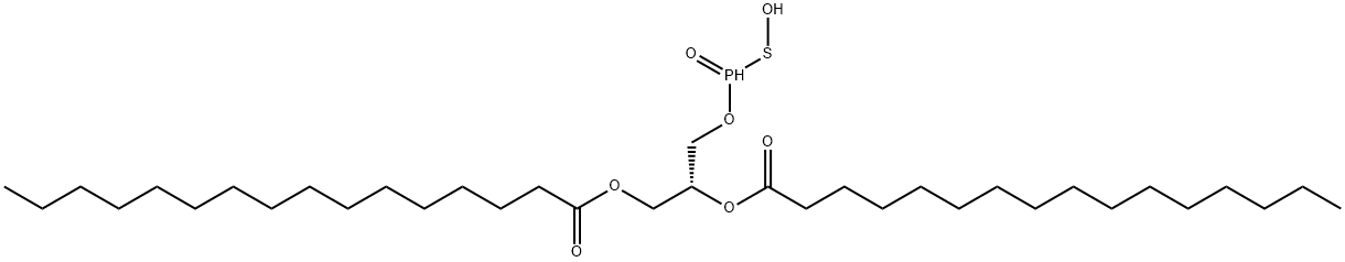 1,2-dipalmitoyl glycero-3-thiophosphate 化学構造式