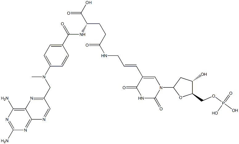 methotrexate 5-aminoallyl-2'-deoxyuridine 5'-monophosphate 化学構造式