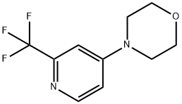 4-(2-(三氟甲基)吡啶-4-基)吗啉 结构式