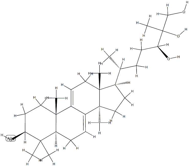 灵芝醇 A, 106518-61-0, 结构式