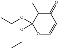 4H-Pyran-4-one,2,2-diethoxy-2,3-dihydro-3-methyl-(9CI) Structure