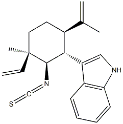 3-[(1R)-3β-Ethenyl-2β-isothiocyanato-3-methyl-6β-(1-methylethenyl)cyclohexane-1α-yl]-1H-indole Structure