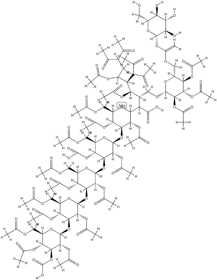 peracetyl(Glu(1-3))(7)glucitol 化学構造式