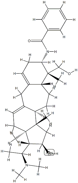 107259-41-6 N-[(20S)-20-(Dimethylamino)-16α-hydroxy-4β-hydroxymethyl-4,14-dimethyl-B(9a)-homo-19-nor-5α-pregna-1(10),9(11)-dien-3β-yl]benzamide