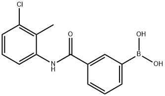 (3-((3-Chloro-2-methylphenyl)carbamoyl)-phenyl)boronic acid Struktur