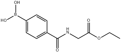 (4-((2-Ethoxy-2-oxoethyl)carbamoyl)-phenyl)boronic acid Structure