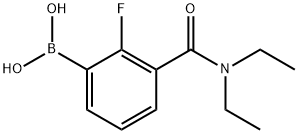 3-(ジエチルカルバモイル)-2-フルオロフェニルボロン酸 化学構造式