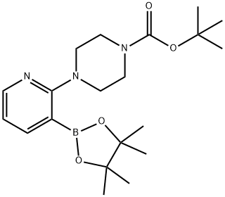 4-[3-(4,4,5,5-TETRAMETHYL-[1,3,2]DIOXABOROLAN-2-YL)-PYRIDIN-2-YL]-PIPERAZINE-1-CARBOXYLIC ACID TERT-BUTYL ESTER|2-(4-1-哌嗪)吡啶-3-硼酸频那酯