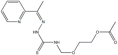 N(4)-(2-acetoxyethoxymethyl)-2-acetylpyridine thiosemicarbazone 结构式