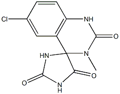 6'-chloro-3'-methylspiro(imidazolidine-4,4'(1'H)-quinazoline)-2,2',5(3'H)-trione 结构式
