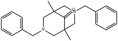 3,7-dibenzyl-1,5-dimethyl-3,7-diazabicyclo[3.3.1]nonan-9-one Structure