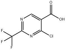 4-Chloro-2-(trifluoromethyl)pyrimidine-5-carboxylic acid Struktur