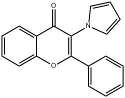 4H-1-Benzopyran-4-one,2-phenyl-3-(1H-pyrrol-1-yl)-(9CI),107792-81-4,结构式
