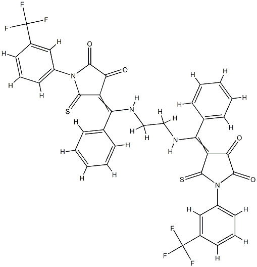 (4E)-4-[[2-[[(E)-[4,5-dioxo-2-sulfanylidene-1-[3-(trifluoromethyl)phen yl]pyrrolidin-3-ylidene]-phenyl-methyl]amino]ethylamino]-phenyl-methyl idene]-5-sulfanylidene-1-[3-(trifluoromethyl)phenyl]pyrrolidine-2,3-di one|