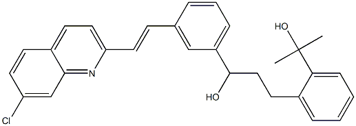 Benzenepropanol, α-[3-[(1E)-2-(7-chloro-2-quinolinyl)ethenyl]phenyl]-2-(1-hydroxy-1-Methylethyl)- 化学構造式