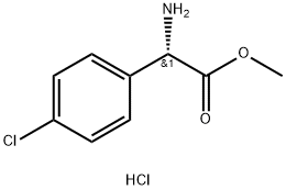S-4-氯苯甘氨酸甲酯盐酸盐, 1081766-09-7, 结构式