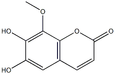 2H-1-Benzopyran-2-one,6,7-dihydroxy-8-methoxy-(9CI) Structure