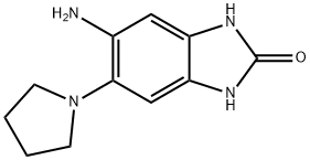 5-amino-6-(1-pyrrolidinyl)-1,3-dihydro-2H-benzimidazol-2-one(SALTDATA: FREE) Struktur