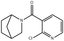 2-[(2-クロロ-3-ピリジニル)カルボニル]-2-アザビシクロ[2.2.1]ヘプタン 化学構造式