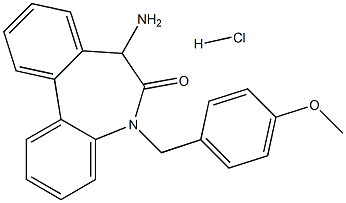 6H-Dibenz[b,d]azepin-6-one, 7-amino-5,7-dihydro-5-[(4-methoxyphenyl)methyl]-, hydrochloride (1:1) Struktur