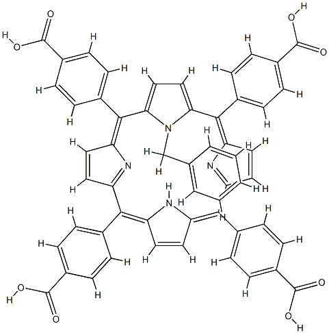 N-benzyl-5,10,15,20-tetrakis(4-carboxyphenyl)porphine,108440-59-1,结构式