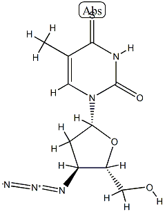 3'-azido-3'-deoxy-4-thiothymidine 结构式