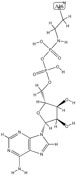 P(1)-(5'-adenosyl)-P(2)-N-(2-mercaptoethyl)diphosphoramidate|