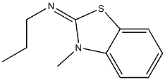 1-Propanamine,N-(3-methyl-2(3H)-benzothiazolylidene)-(9CI) Structure