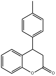2H-1-Benzopyran-2-one, 3,4-dihydro-4-(4-Methylphenyl)- Structure