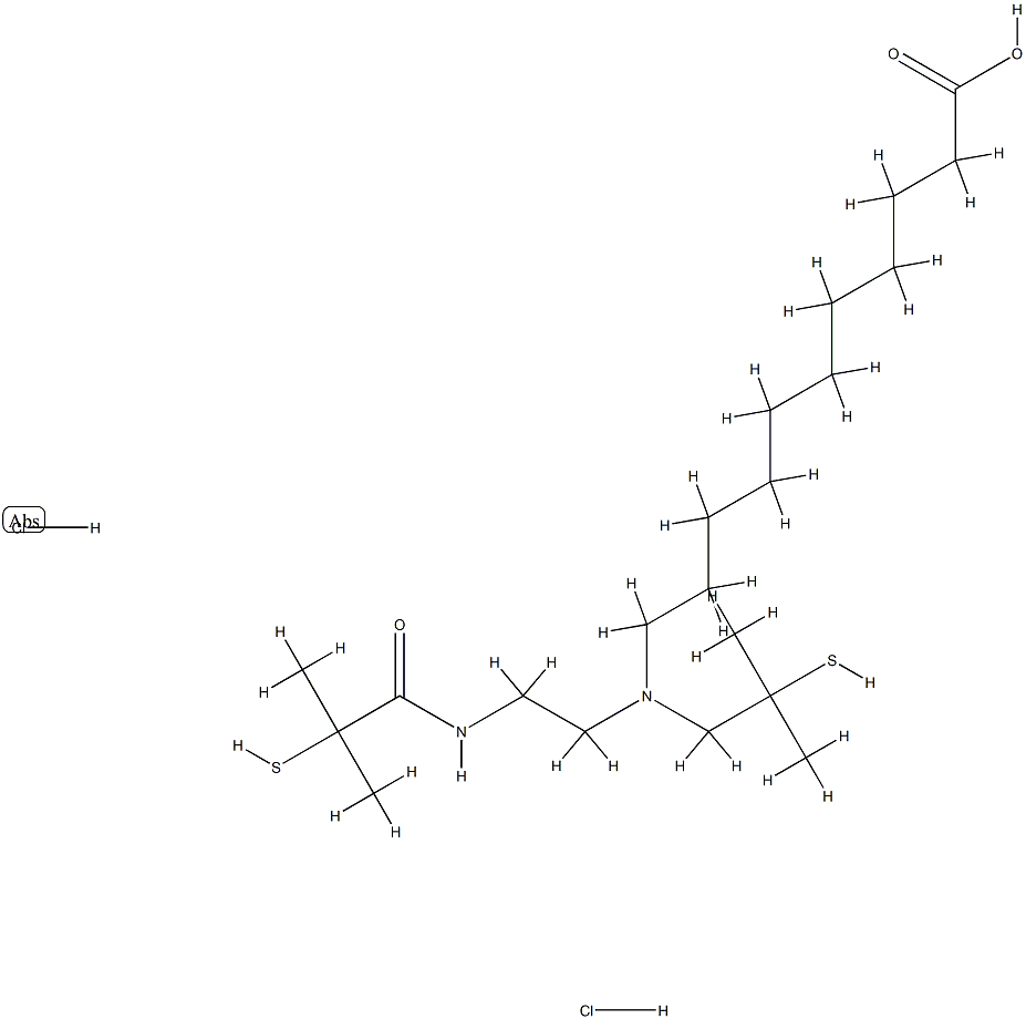 N-(11-undecanoic acid)-N,N'-bis(2-methyl-2-mercaptopropyl)ethylenediamine Structure