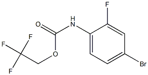 2,2,2-trifluoroethyl 4-bromo-2-fluorophenylcarbamate Struktur